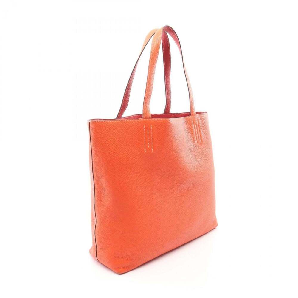 Hermes Double Sens 45 Rouge Casaque Reversible Tote Bag Handbag, Taurillon Cl... - Picture 2 of 11